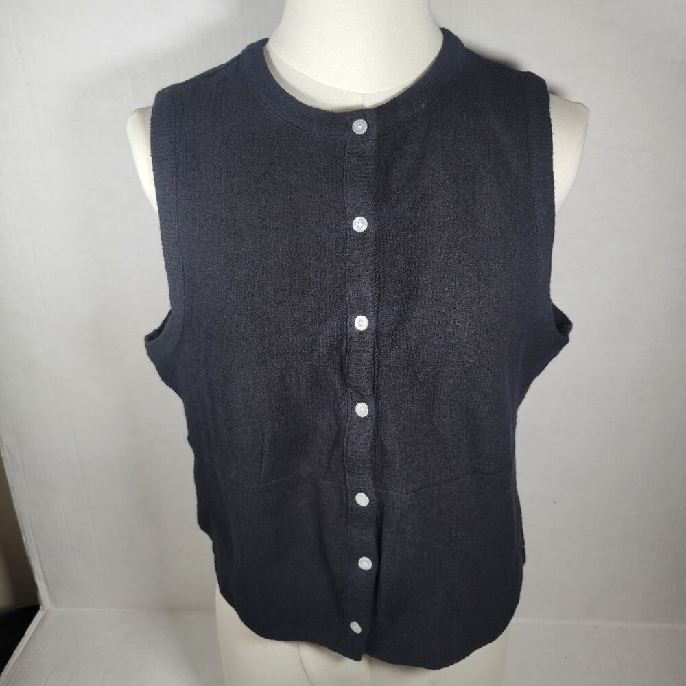 Madewell Black Sleeveless Cardigan
